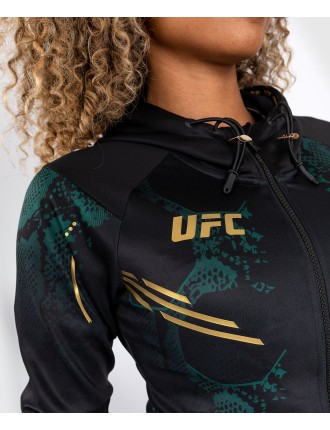 Top Choice UFC Adrenaline by Venum Personalized Authentic Fight Night Women Walkout Hoodie  - Emerald Edition - Green/Black/Gold