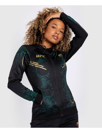 Top Choice UFC Adrenaline by Venum Personalized Authentic Fight Night Women Walkout Hoodie  - Emerald Edition - Green/Black/Gold