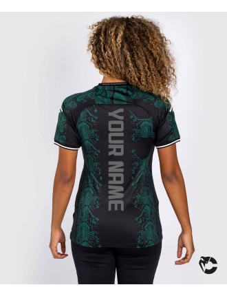 Top Choice UFC Adrenaline by Venum Personalized Authentic Fight Night Women Walkout Jersey - Emerald Edition - Green/Black New R