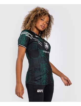 Top Choice UFC Adrenaline by Venum Personalized Authentic Fight Night Women Walkout Jersey - Emerald Edition - Green/Black New R