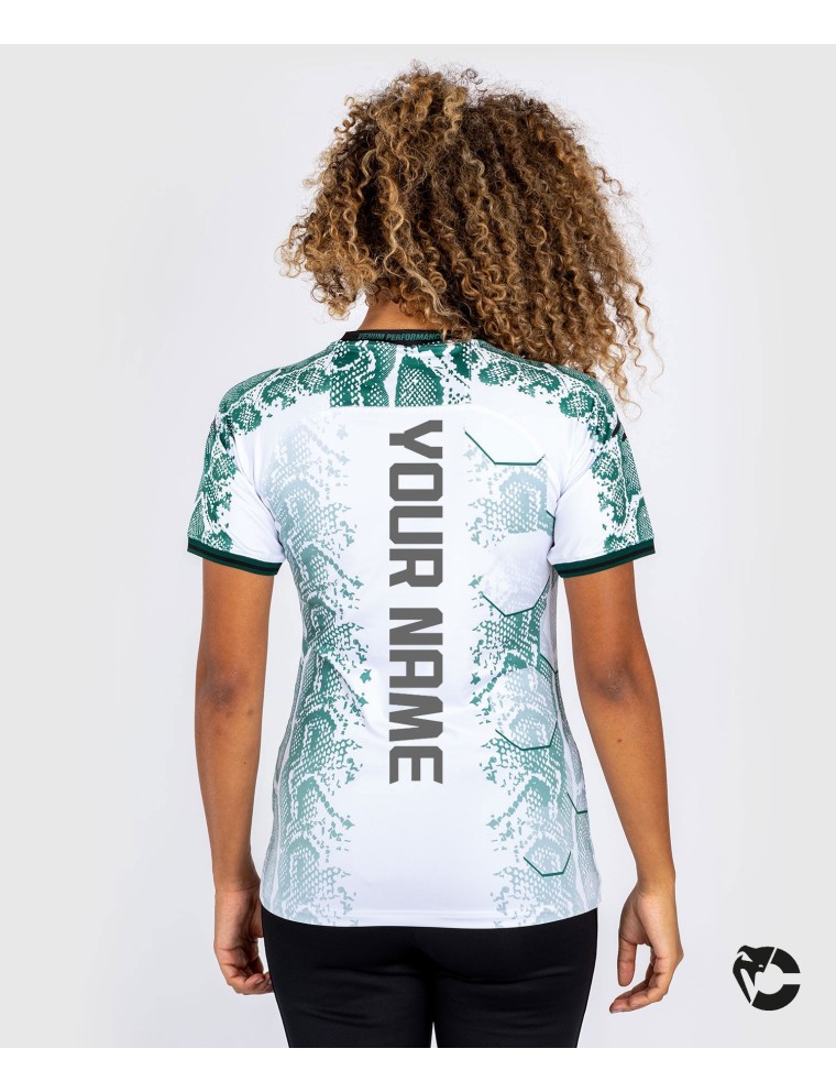 Top Choice UFC Adrenaline by Venum Personalized Authentic Fight Night Women Walkout Jersey - Emerald Edition - White/Green Ready