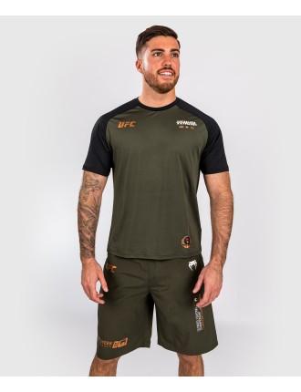 Top Choice UFC Adrenaline by Venum Fight Week Men Dry-tech T-shirt - Khaki/Bronze Hot New Item