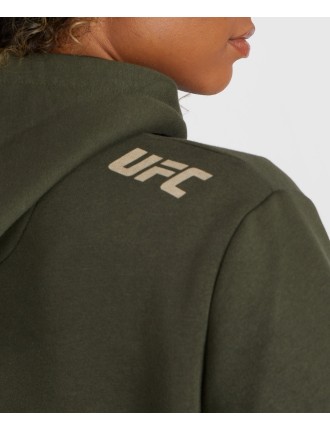 Top Choice UFC Adrenaline by Venum Fight Week  Women Pullover Hoodie - Khaki On Hand Now