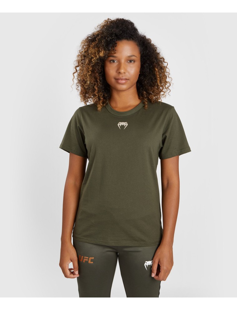 Top Choice UFC Adrenaline by Venum Fight Week Women Short-sleeve Cotton T-shirt  - Khaki Limited Stock