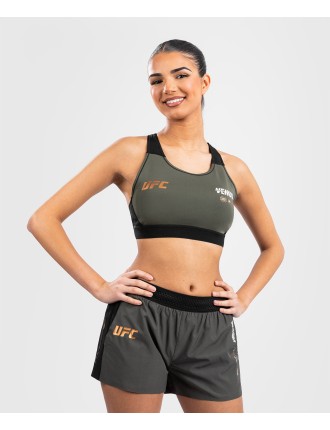 Top Choice UFC Adrenaline by Venum Fight Week Women Sports Bra - Khaki/Bronze Just Launched