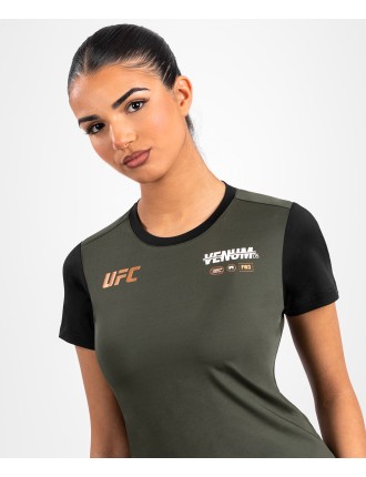 Top Choice UFC Adrenaline by Venum Fight Week  Women Dry-Tech T-shirt - Khaki/Bronze Hot New Item