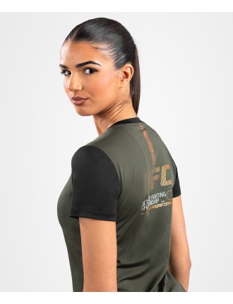 Top Choice UFC Adrenaline by Venum Fight Week  Women Dry-Tech T-shirt - Khaki/Bronze Hot New Item