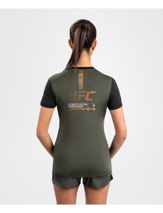 Top Choice UFC Adrenaline by Venum Fight Week  Women Dry-Tech T-shirt - Khaki/Bronze Hot New Item